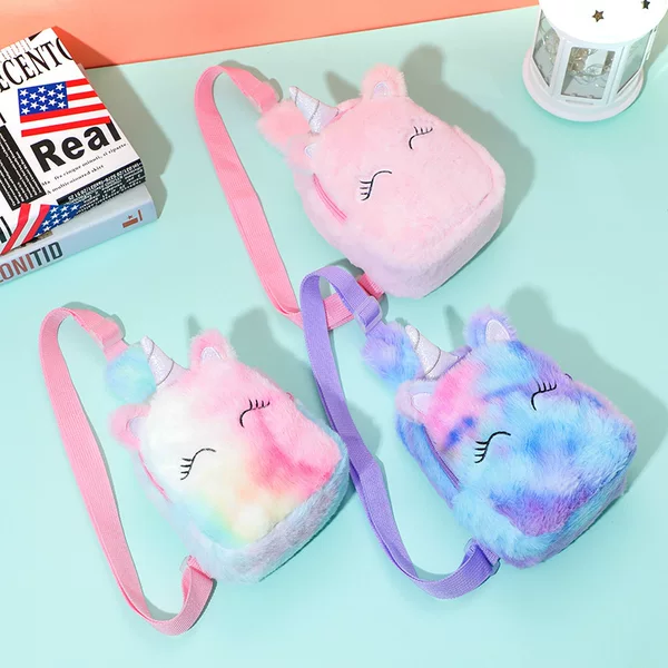 Cross-Border Single-Shoulder Bag Unicorn Cartoon Children's Chest Bag Girls' Small Coin Purse Children's Crossbody Bag Girls