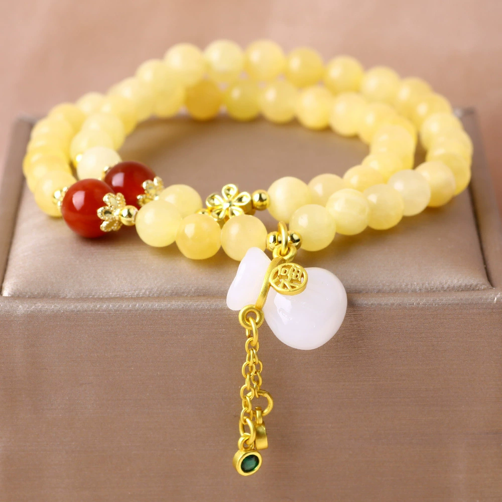 Оригинальный браслет Topaz DIY из натурального пчелиного воска, новый восковой двухслойный браслет для женщин, красный агат, благоприятное облако, благоприятный браслет-мешок для денег