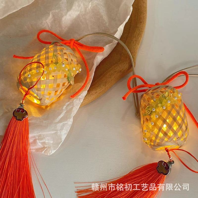 2025中秋节小挂饰礼物竹编小灯笼中式田园风民宿活动装饰手工伴手|undefined