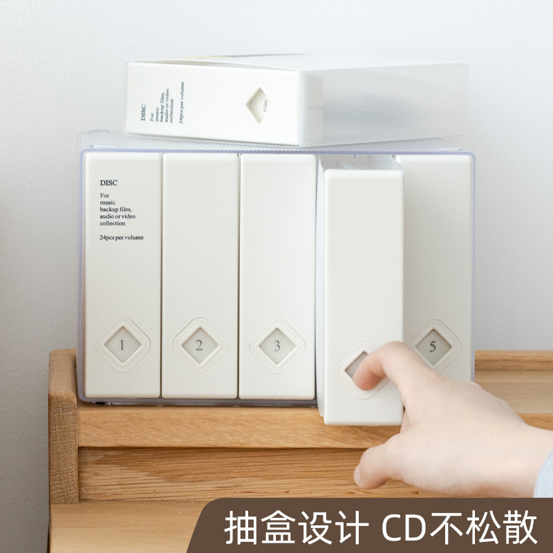 卸売 cd ボックス cd パッケージ ps4 ゲームディスクオーガナイザープラスチック 24 cd ディスク収納ボックス卸売クリエイティブ