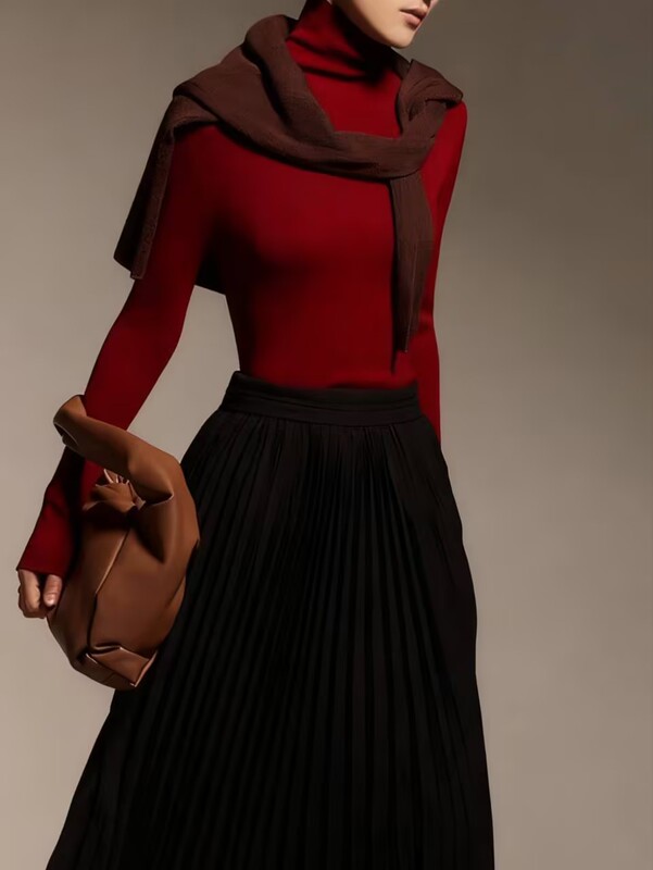 TINGE Shimadzu First-Line Readymade Garments Seamless Thickened Machine Washable Wool Sweater Inner Knitted Base Shirt Top