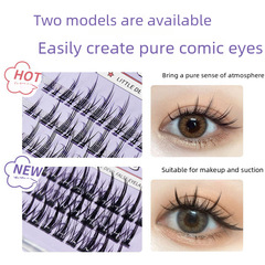 Demon False Eyelashes, Dense and Lightweight, Natural Single Clusters, Comic Barbie Eye, Sectional Lash Application, Wholesale
