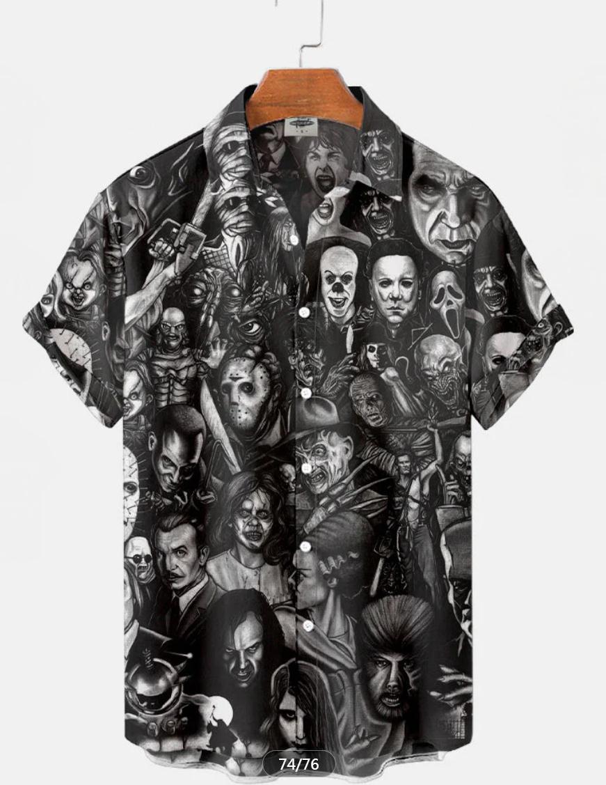 Trend de moda para hombres transfronterizos Camisa de manga corta hawaiana Camisa estampada digital 3D Transfronteriza Amazon