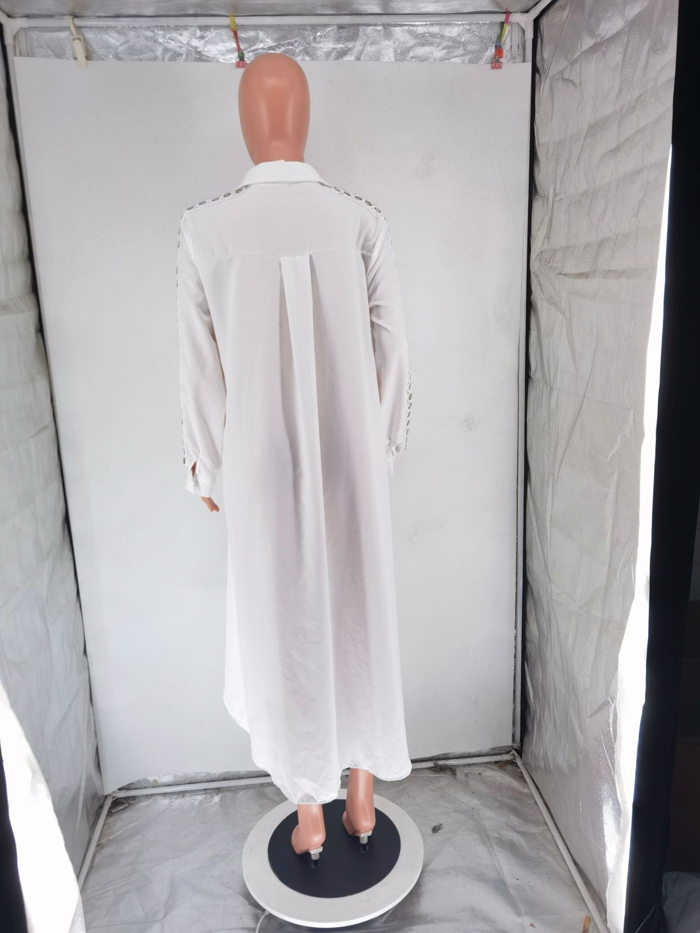 Women Clothing Plain Irregular Asymmetric Casual Loose Shirt