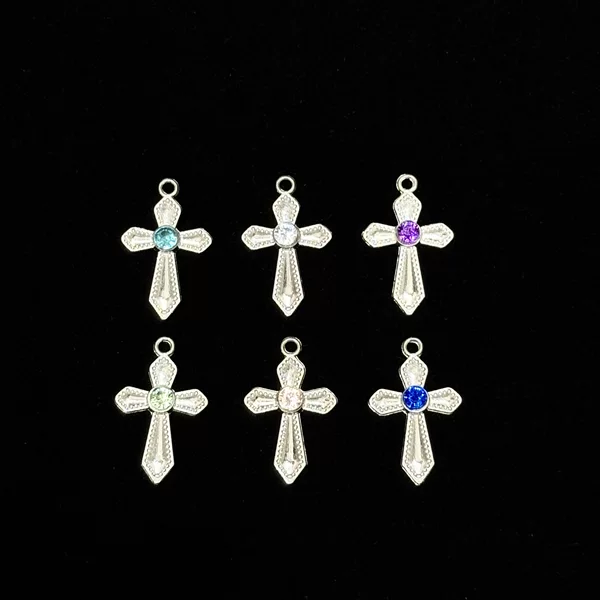 Cross-Border Platform Supply Small Size Ten Z Frame Dot Diamond Pendant Accessories Rosary Necklace DIY Jewelry Accessories Pendant