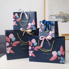 2023 New European Style Floral Creative Gift Bag Clothing Fashion Handbag Paper Gift Bag Gift Packaging Bag