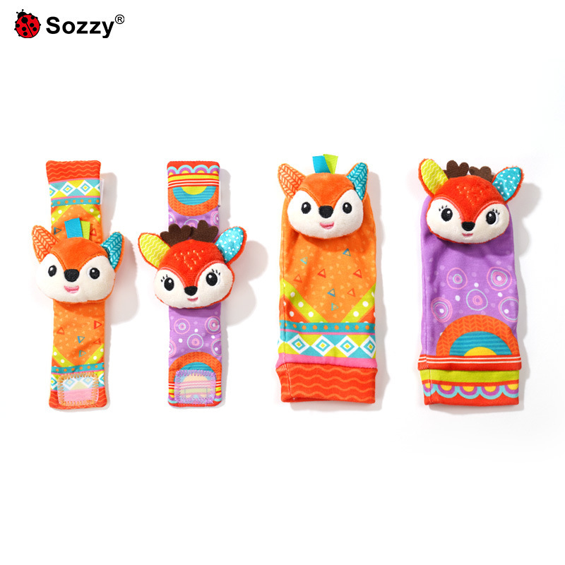 Sozzy bebé campana juguete bebé animal traje muñeca Correa calcetines reloj Correa decoración educación temprana Juguetes