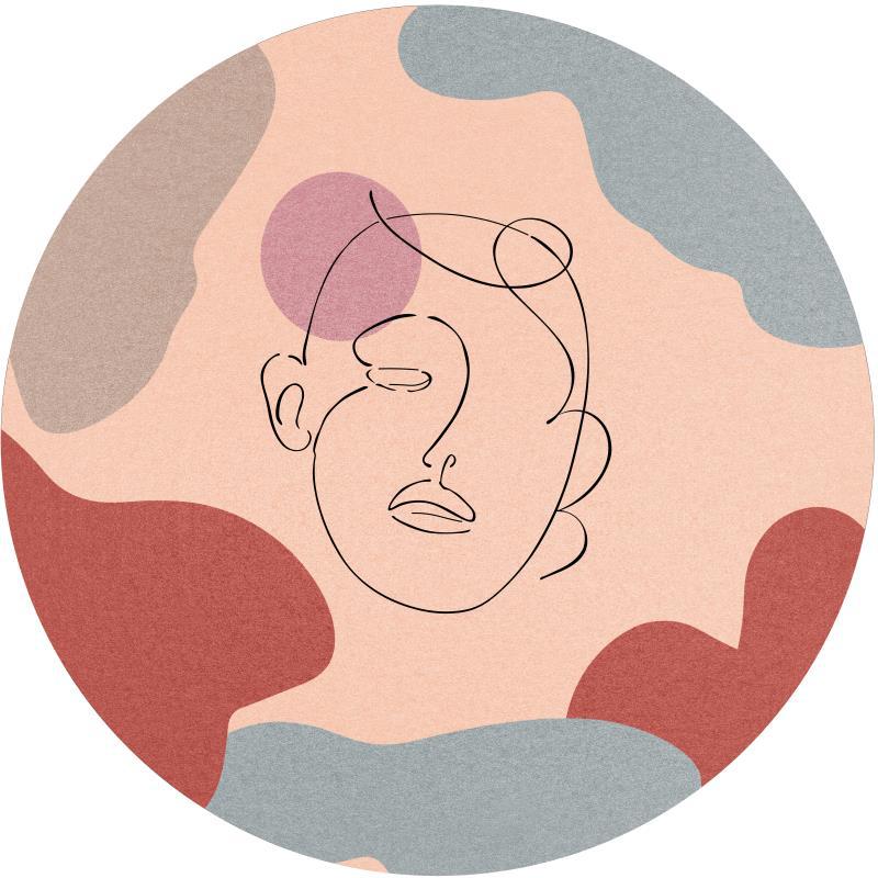 Sala de estar fresca sofá alfombra de piso redondo nórdico dormitorio de lujo ligero alfombra 3D impreso cesta colgante estera cama redonda y desayuno Manta