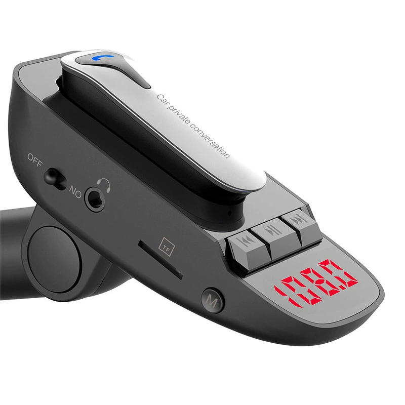 ER9 автомобильная Bluetooth-гарнитура для бизнеса FM/TF-карта MP3-плеер автомобильное зарядное устройство с двумя USB-портами