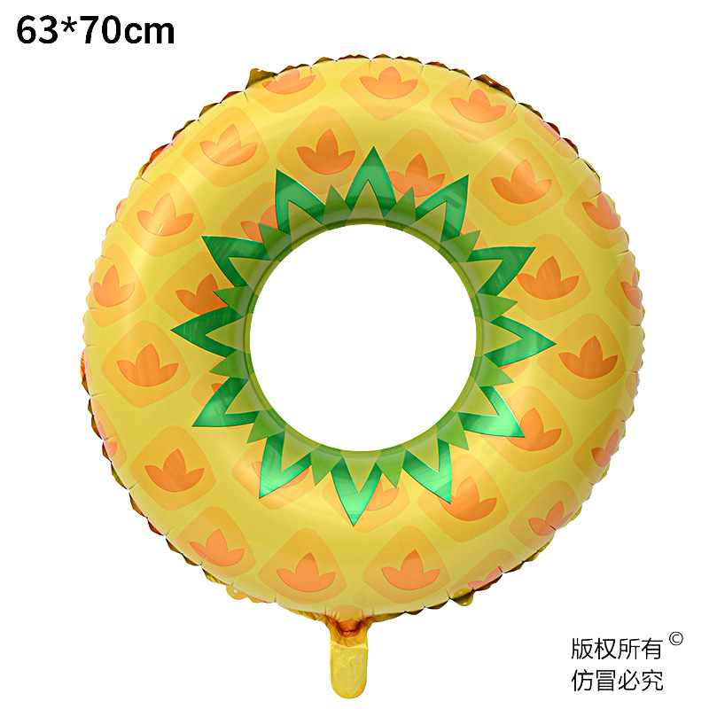 Decoración de globo hawaiano de playa, palmera de coco, anillo de natación, palmera tropical, hoja de coco, nuevo globo de aluminio con forma de flamenco.