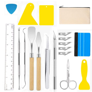 Heat transfer printing tools suit 19 pieces vinyl weeding tools art carving DIY paper cutting relief tools suit