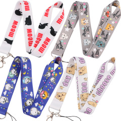 可愛小貓咪手機掛繩校園卡廠牌工作展會證件配件防丟卡套貓咪掛繩