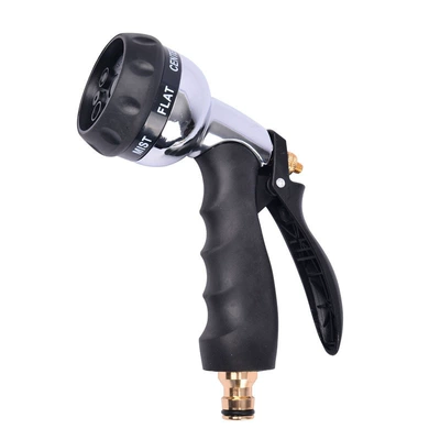 Cross-Border Metal Eight-Function Water Gun for Car Washing, High-Pressure Water Gun with Fan-Shaped Water Spray, Powerful Water Jet, Suitable for Home Car Washing (High pressure car wash water gun) - metal-eight-function-water-gun