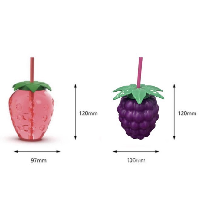 Ventas transfronterizas de tazas de paja de plástico desechable tazas de fruta tazas de paja de PET