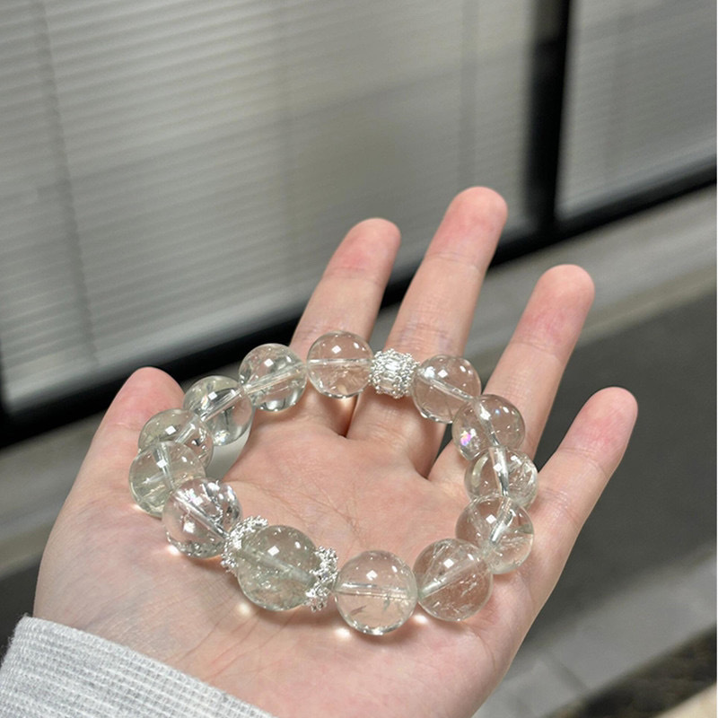 メーカー ナチュラル ホワイト アセ ブレスレット ニッチ 多用途 エネルギー ストーン ギフト カップル クリスタル ブレスレット デザイン ドロップシッピング|undefined