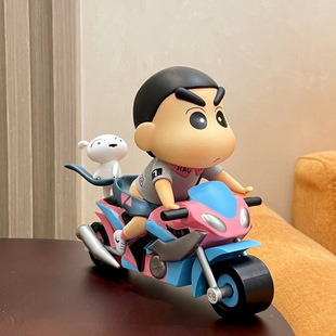 Crayon Small New Motorcycle Small New Handmade Trendy Play Surrounding Dolls Animation Doll Cute Desktop Ornaments Birthday Gift