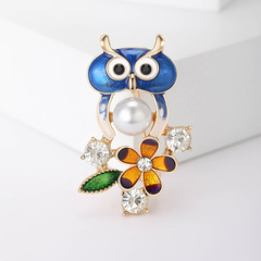 New minimalist, personality-driven animal pin—stylish European and American-style enamel drop-cat owl brooches, versatile accessories for clothing.