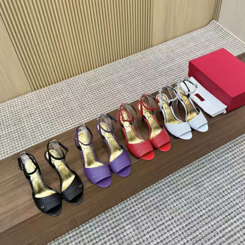 2025高品质外贸跨境欧美大牌中东俄罗斯荷兰马来西亚真皮高跟凉鞋