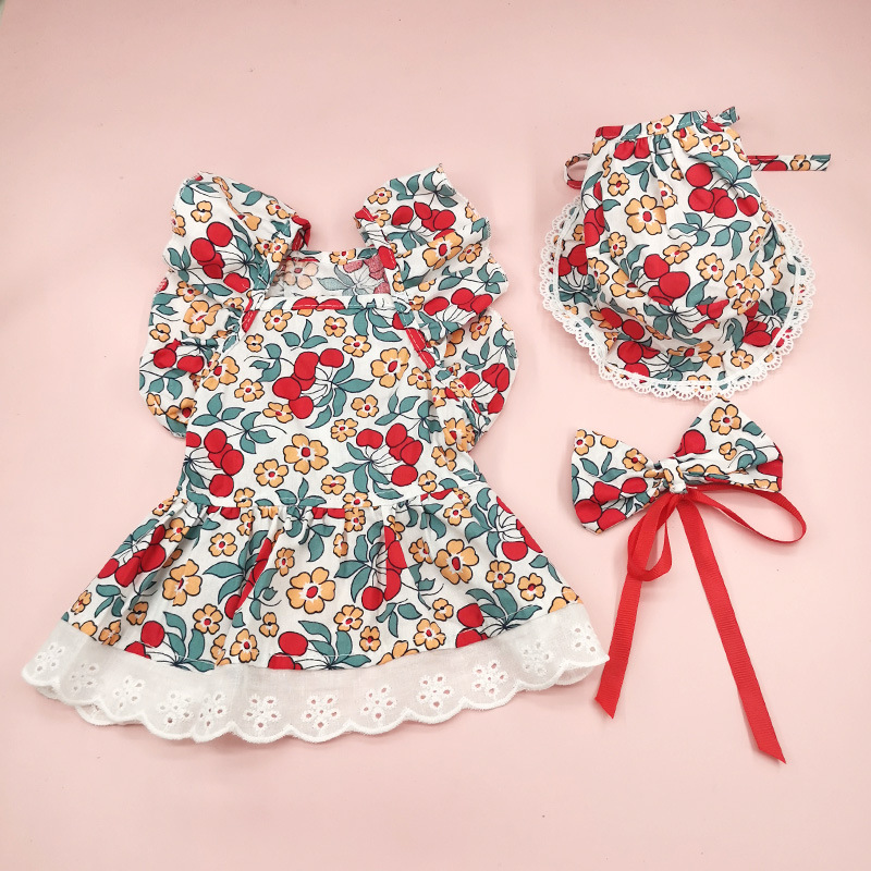 Cute Cotton Cherry Pet Clothing display picture 11