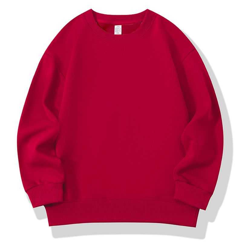 Suéter de color sólido para niños otoño y invierno ropa infantil de manga larga camisa en blanco fábrica de ropa de jardín de infantes logotipo de impresión spot