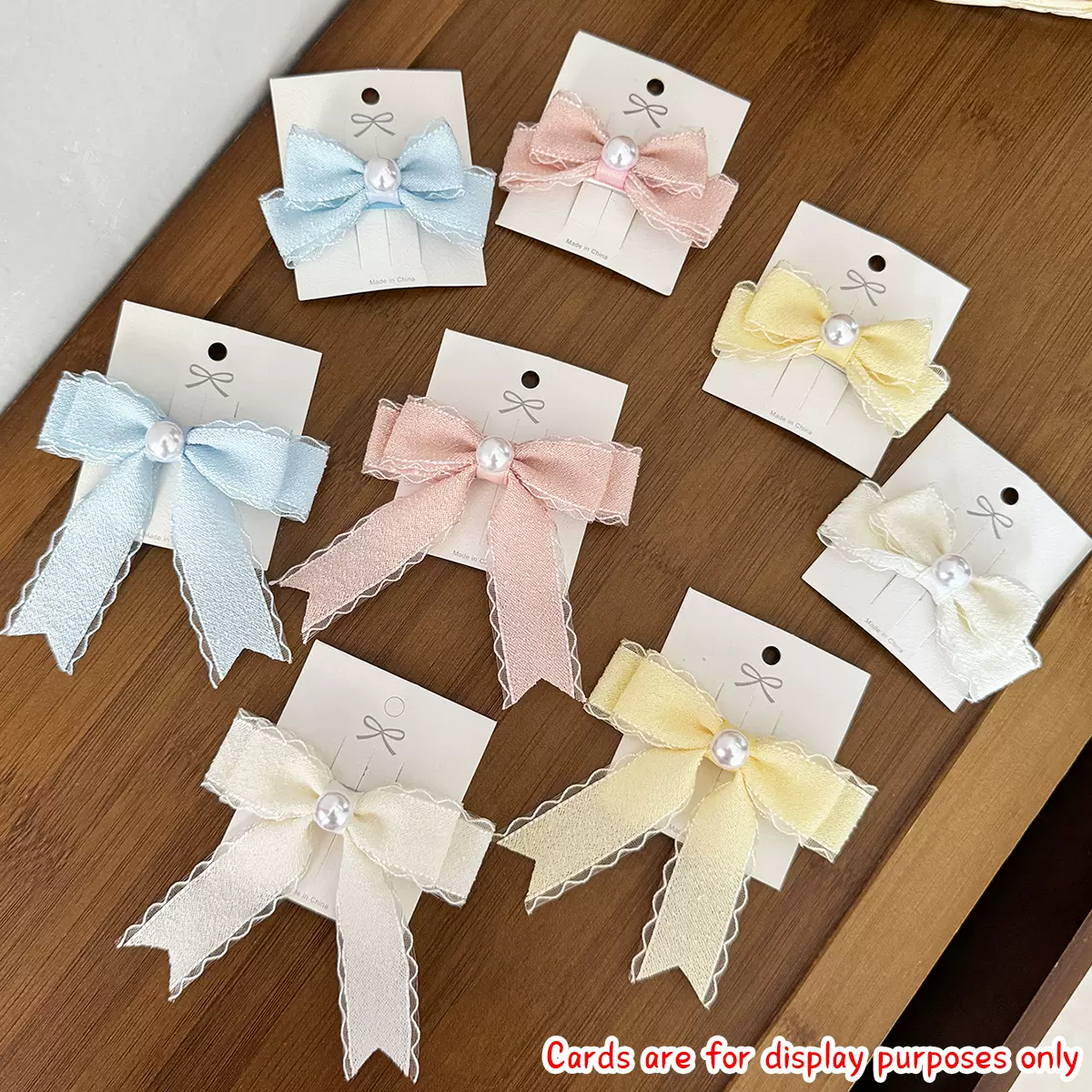 韩版珍珠花边蝴蝶结发夹儿童燕尾简约质感发饰宝宝刘海碎发夹头饰