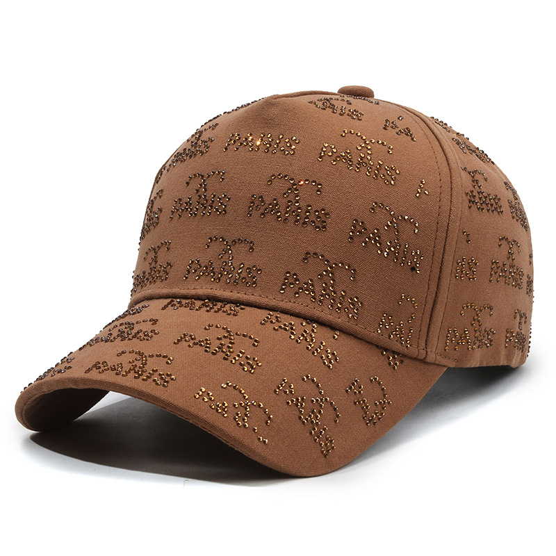 Cappellino da baseball donna moda con lettere e strass_voghion.com