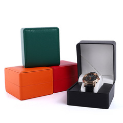 Rounded Corner Watch Box PU Leather Men's Watch Chain Accessory Jewelry Storage Box Wholesale Gift Packaging Box Wholesale