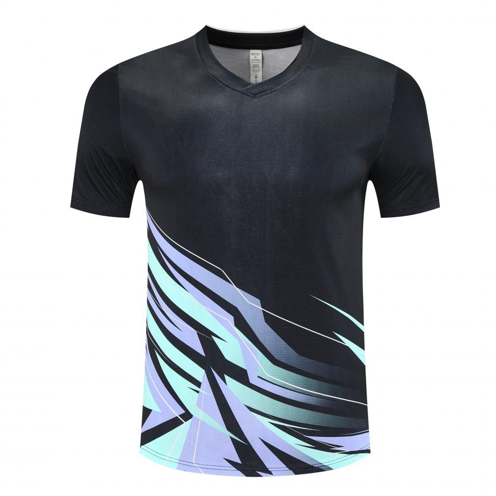 Nueva camiseta de bádminton de seda de hielo, ropa de tenis de mesa transpirable de secado rápido, impresión digital de alta calidad, camiseta de logotipo imprimible