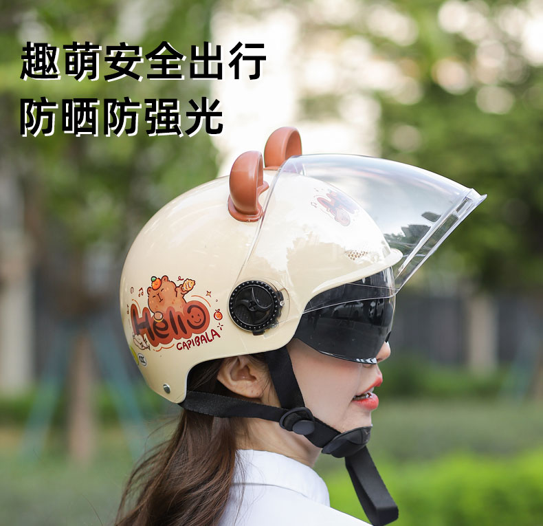 Helmet Electric Vehicle Women Men 2025 New Double Mirror Motorcycle