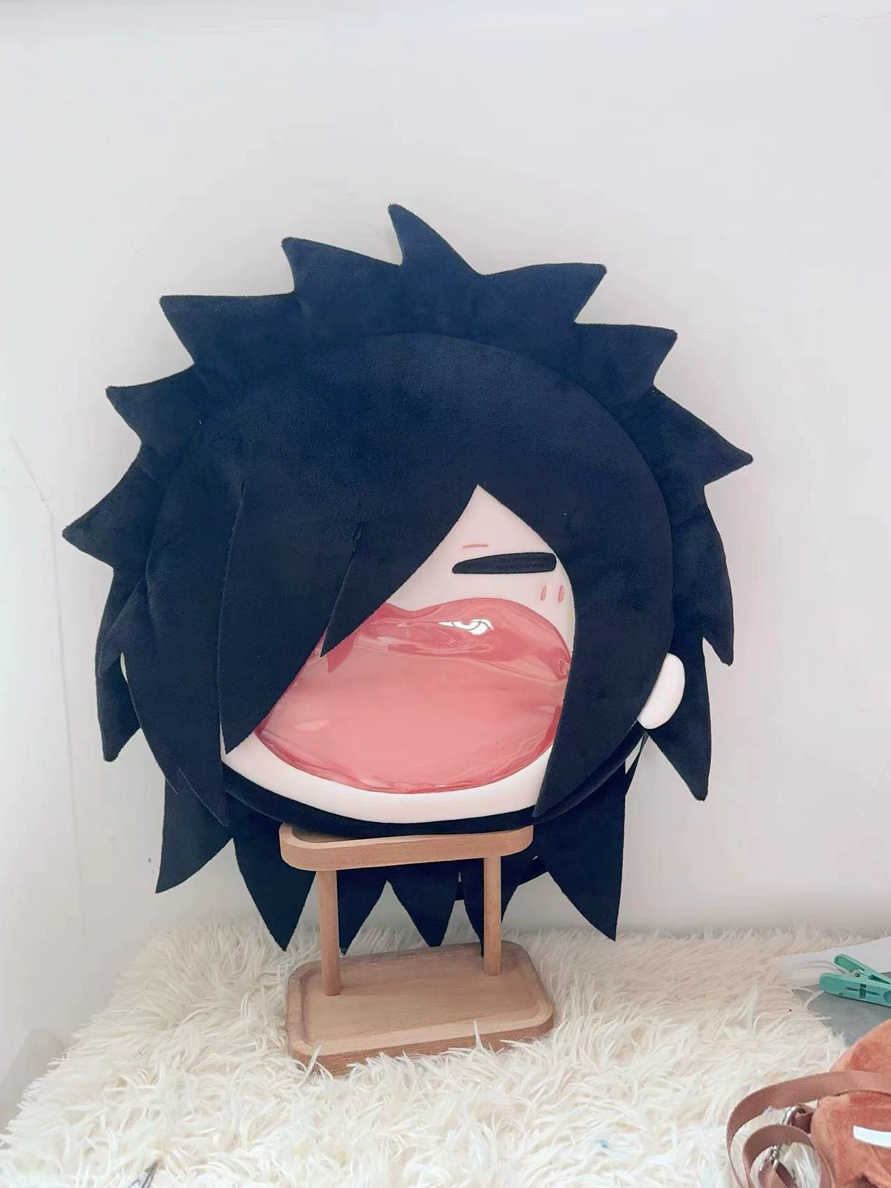 Плечная сумка (Naruto) подлинная с плюшевым персонажем, размеры 18×20 см и 35×37 см