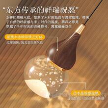 中古鎏金葫芦法式玄关吊灯卧室床头水晶吊线灯中古风灯具复古吊灯