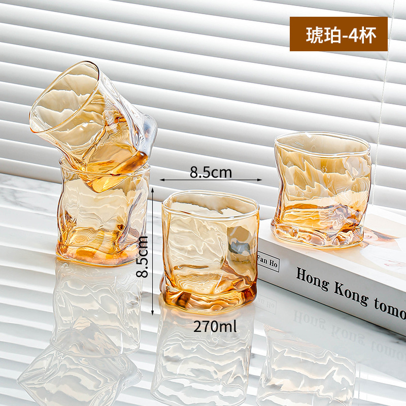 軽くて豪華なコップのセットの家庭用のお茶の杯の客間は水のコップのグラスのセットの高級な家庭の接客用を飲みます。|undefined