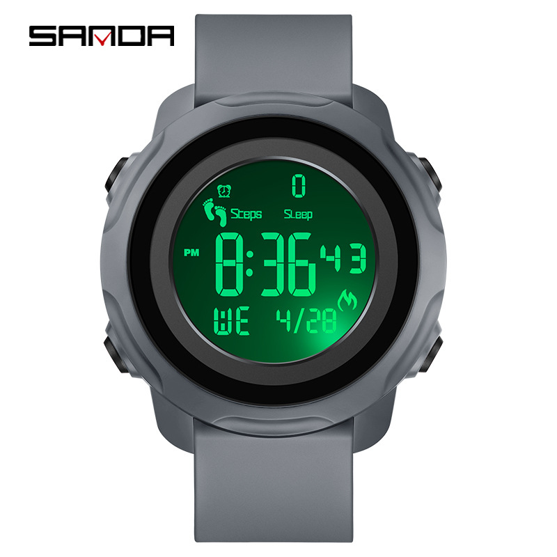 SANDA paso contando calorías reloj despertador deportivo reloj luminoso impermeable monitoreo del sueño reloj inteligente 6121