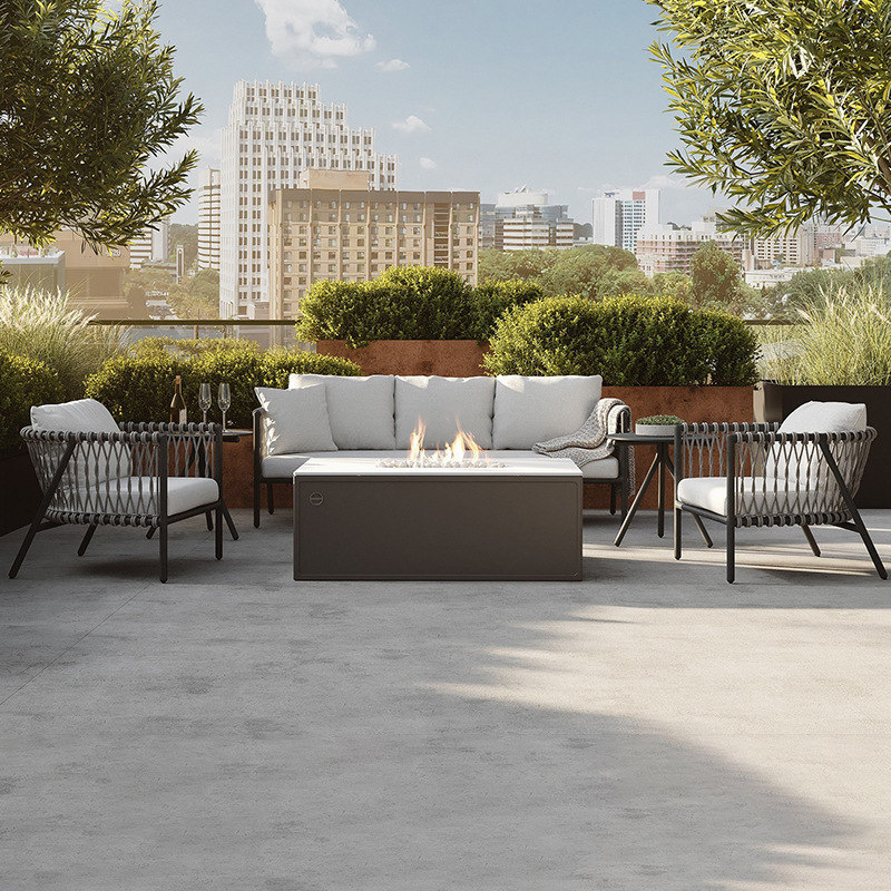Ocio al aire libre sofá patio aleación de aluminio ratán sofá al aire libre balcón cuerda Mesa té combinación sol muebles de habitación image 3