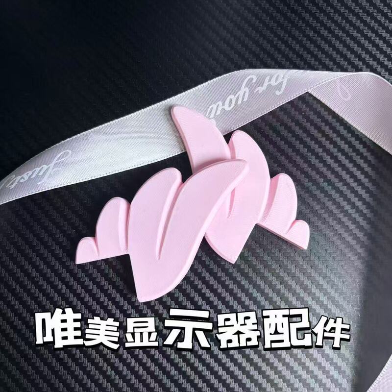 Cross-Border 3D Cute Gaming Room Pink Wing Monitor Ear-Shaped Ornament Gaming Room Decoration Display Screen Pink Cross-Border 3D Cute Gaming Room Pink Wing Monitor Ear-Shaped Ornament Gaming Room Decoration Display Screen Pink