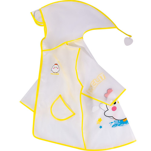 Fawn Milli Children's Raincoat Transparent Boy Kindergarten Cute Cartoon Primary School Student Whole Body Baby Raincoat Wholesale
