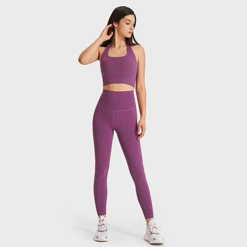 Shishi Zhihui's new bandeau-style sports vest for women, fashionable and sexy, beautiful back, halter neck, pleated fitness yoga underwear