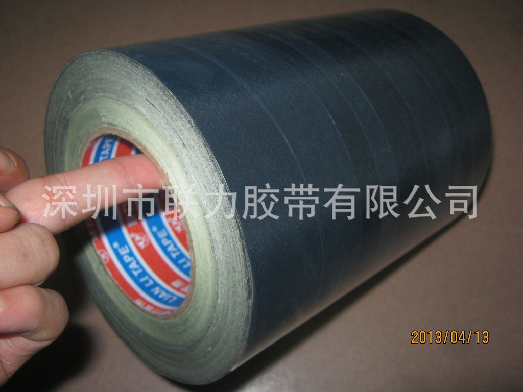 联力环保醋酸布胶带 高温胶布 西乡黑色醋酸布100MM*30M  进口胶