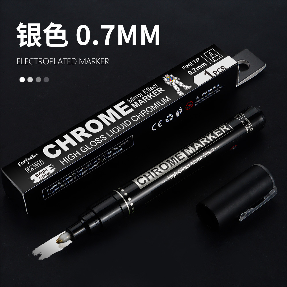 Marcador de cromado de metal, modelo de cromado de metal, cromado de metal, pintura de automóviles, tira de cromado, pintura de pintura