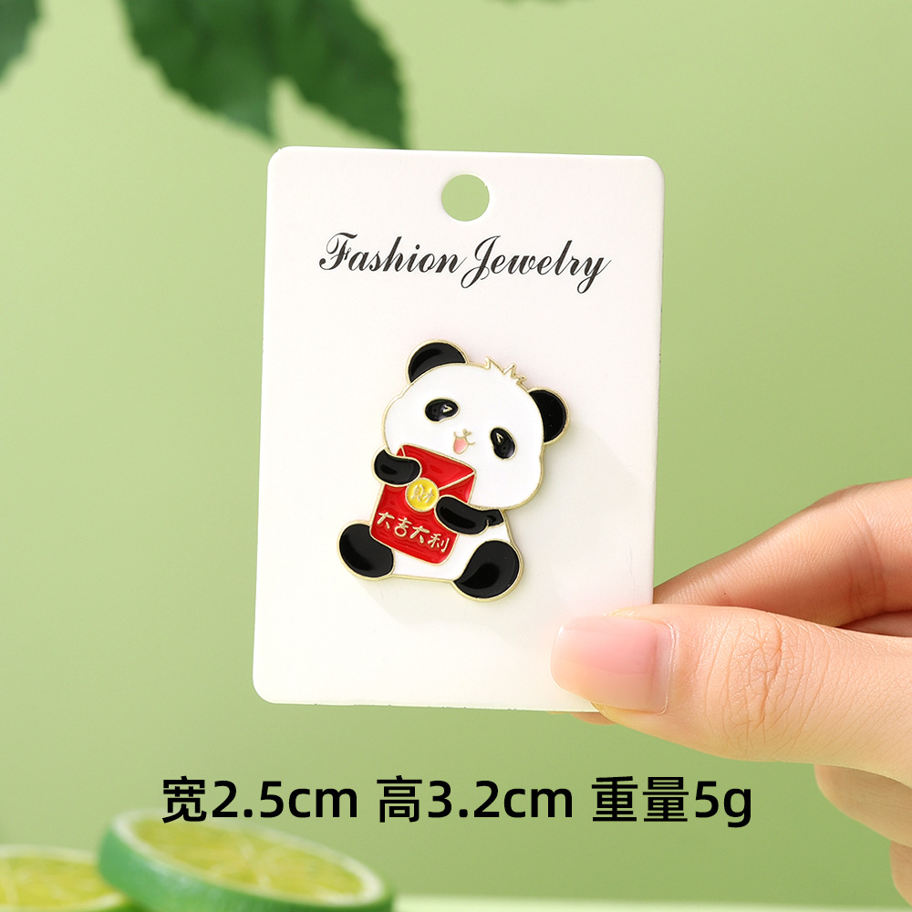 Dibujos animados lindo panda flor flor broche colección de la familia panda animal metal insignia accesorios de ropa para niños regalos