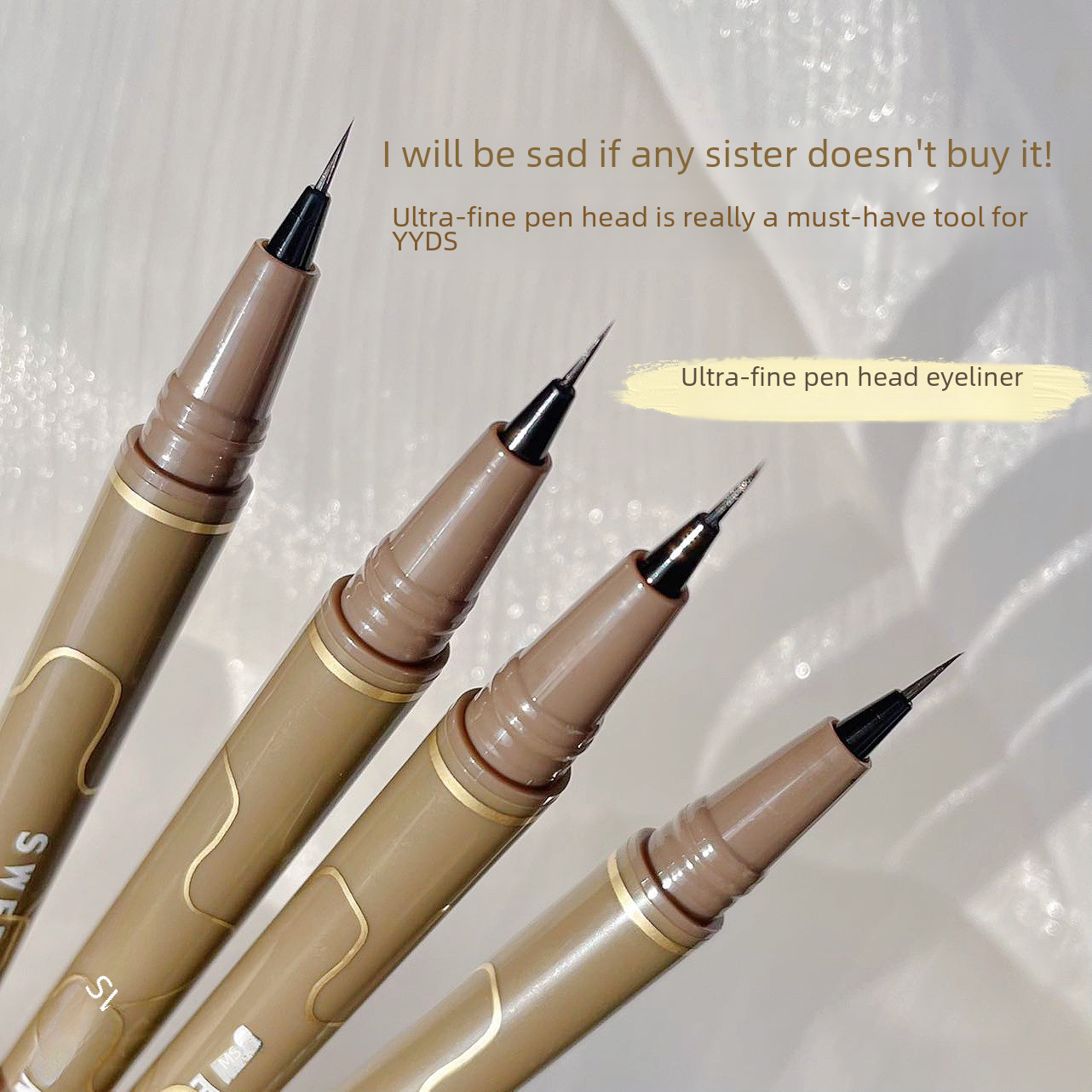Makeup Sweet Mint Slim Eyeliner Pen for Women, Ultra-Fine Soft Tip, Waterproof, Sweat-Proof, Non-Smudge Liquid Eyeliner Pen