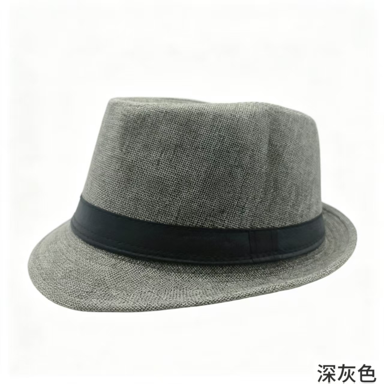 Sombrero Fedora para Hombre de Lino, Transpirable, Protección Solar y A Prueba de Viento, para Playa y Ocio