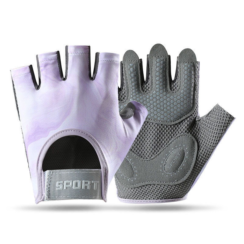 [피트니스 반손가락] 컬러풀 퍼플