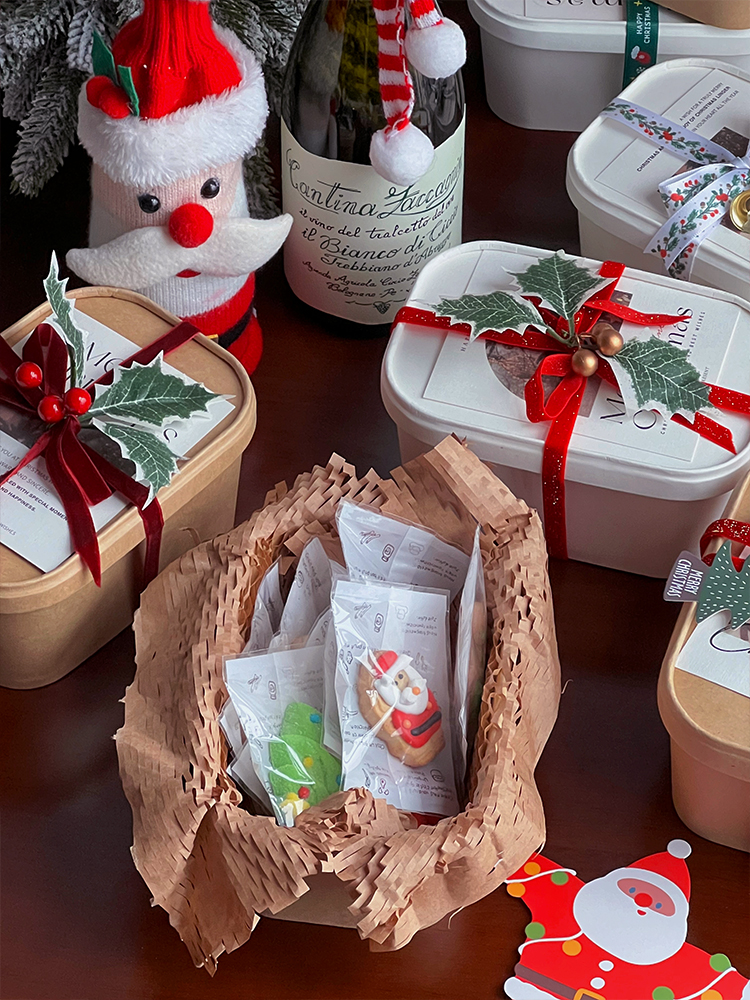Caja de embalaje de galletas de Navidad, dulces, pasteles, dulces