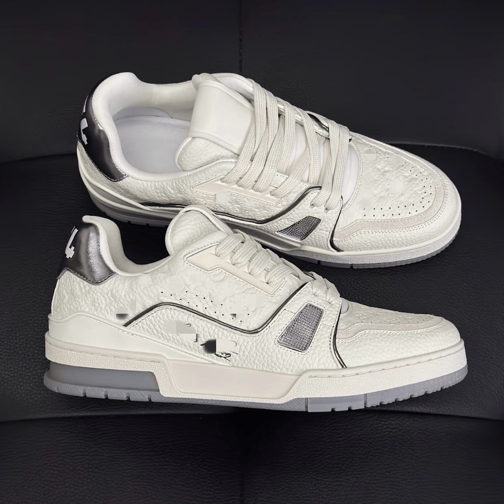 White cement trainer sneakers in black, white, and gray denim, stylish thick-soled height-increasing sports sneakers for men and women
