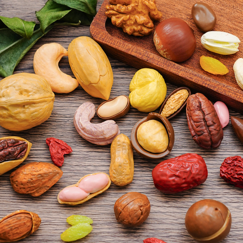Simulation Eating and Playing Nut Model Red Date Pistachio DIY Handmade Material Decorations Hanging Accessories Desktop Small Ornaments