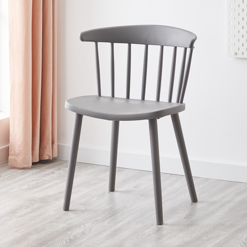 Silla de Plástico para Comedor y Café, Estilo Windsor, Moderna y Ligera