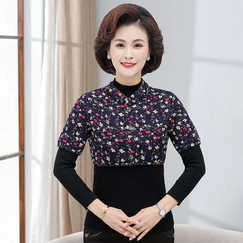 Зимняя мама с бархатным плечом жилет 2023 новый средний и пожилой свекровь