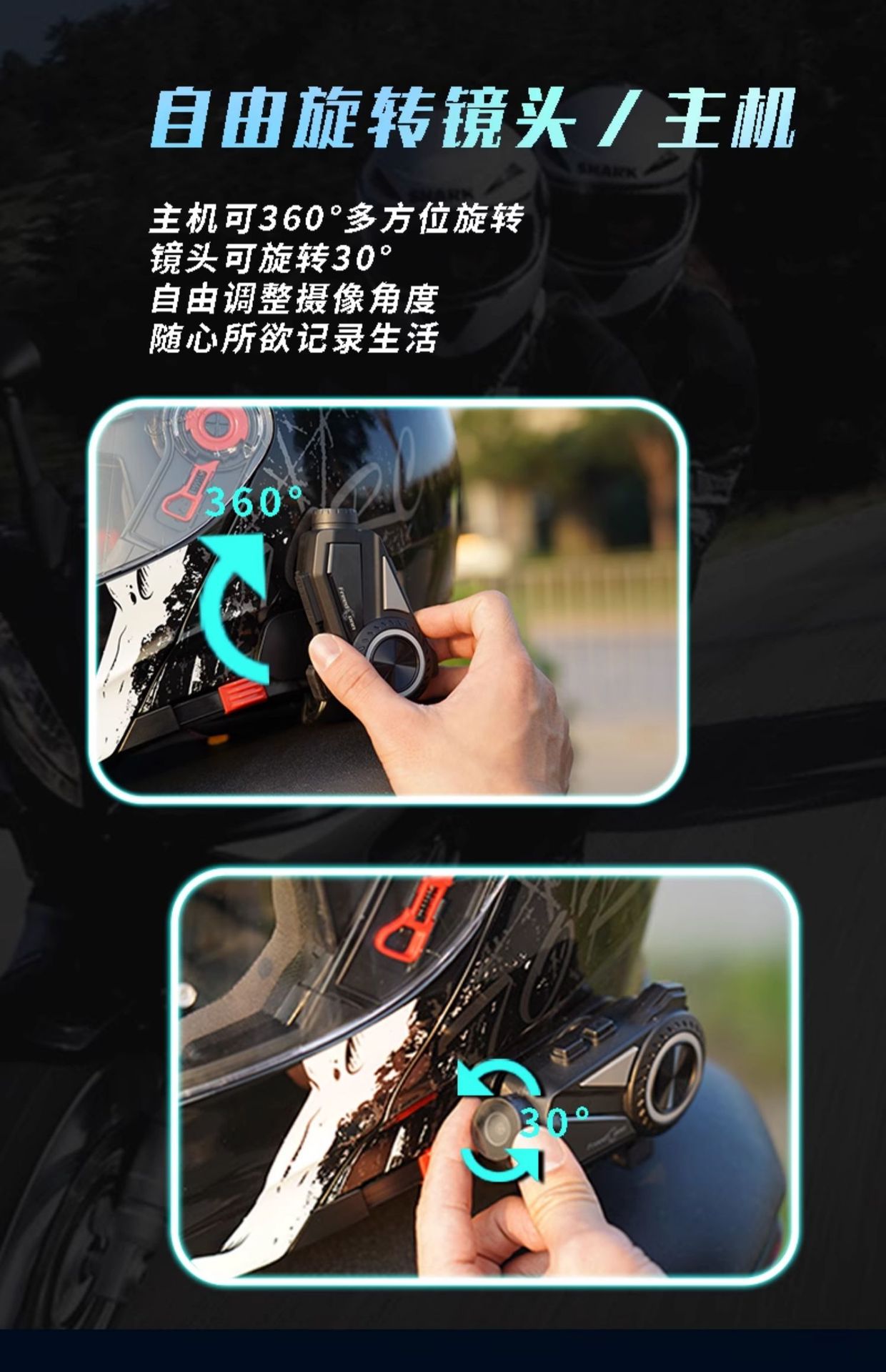 Lu Yi R3 Pro Motorcycle Built-In Helmet Bluetooth Headset Heavy Motorcycle Driving Recorder Camera Integrated Wholesale