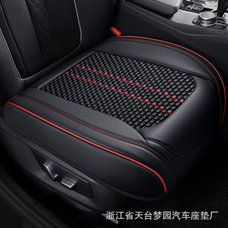 Летний чехол для основного и второго пилота на сиденье цельный кожаный без спинки Комплект из трех предметов четыре сезона Универсальная автомобильная подушка все включено